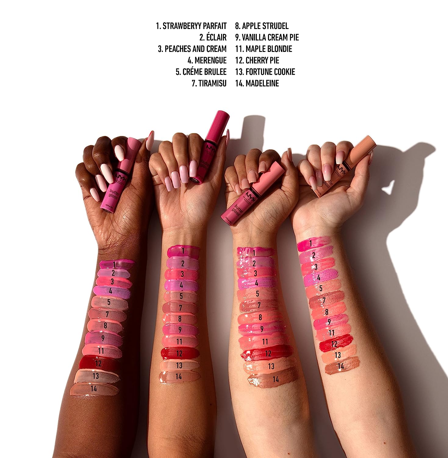 NYX PROFESSIONAL MAKEUP Butter Gloss， Non-Sticky Lip Gloss - Madeleine (Mid-Tone Nude) - Image 5